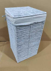 Paper hilary white square foldable litter bin cm31x31h60