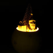 Metal Santa Claus inside gold ball cm ø11h17