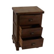 Mobile base con 3 cassetti noce country 50x35xh. 76 cm