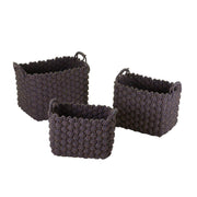 Basket in fabric 1-3 cream and blue