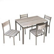 Glass top table set with 4 kitchen living room chairs