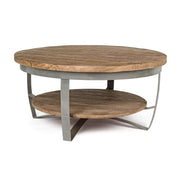 Industrial style metal coffee table cm Ø90 - 43