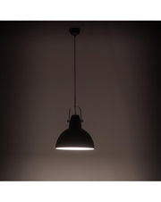 Kande suspension lamp in black metal STS