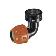 Elbow fitting for 20mm pipe with 3-4 