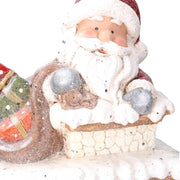Gray Santa Claus resin led fireplace cm31,5x23h56