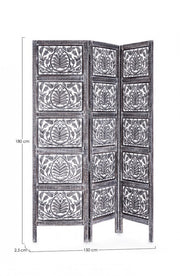 Fusion style screen 3 doors Darika antique gray
