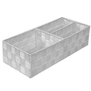White polyester drawer 3 compartments cm37x17h10