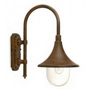 Cast Aluminum Wall Sconce with Transparent Diffuser - Max Lamp Height 150mm - 230V Power Supply - Max 60W Rust