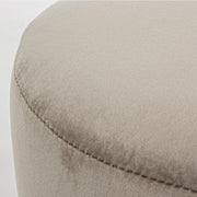 Adeline stool in dove gray velvet effect wood