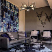 Salem MDL3806 black metal 5-light ceiling lamp