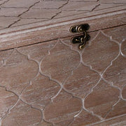 Rectangular brown wooden box 1-2 cm39,4x24,1h24,8