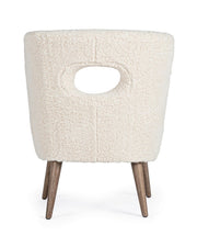 Cortina vintage wood and fabric armchair