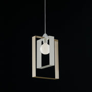 Modern suspension chandelier in white taupe iron 25x h.40 cm