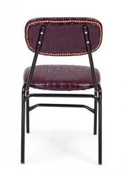 Vintage bordeaux Debbie chair in eco-leather