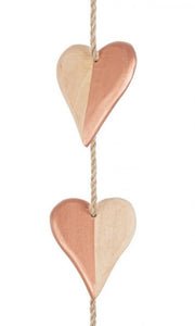 6x Alloy Heart String 90cm