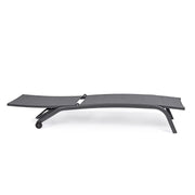 Aluminum garden daybed with anthracite wheels CLEOPAS 61x192x h96 cm