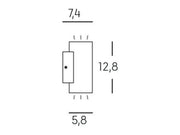 Applique 3W + 3W Led 4000K line in white