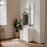 Image41B white entrance cabinet with mirror