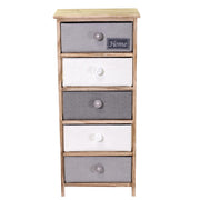 Chest of drawers Brenda button 5 drawers cm40x29xh90