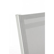 Outdoor chair in aluminum White Gray ELIN 47x57x h88 cm