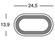 Oval ceiling light 9W Led 4000K orion white line