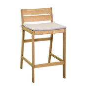 Wooden stool with garden cushions cm 44 x 53 x h 64-85