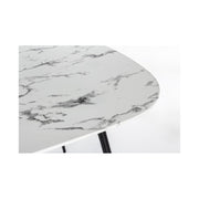 Marble effect oval table Marble 110x50x45h cm