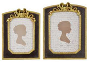 Black photo frame with gold bow te-2225 cm. 18 x 2.2 h 23.5