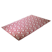 Red patterned polyester carpet cm60x180x0.6