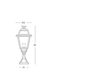 Outdoor Aluminum Die-Cast Lamp with Transparent Glass Diffusers - Graphite