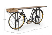 Console table design bicycle retro wood metal
