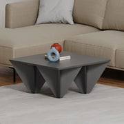 Diamond square design table for living room anthracite