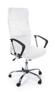 Dakar white eco-leather office armchair