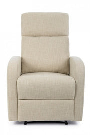 Iris beige fabric manual recliner armchair