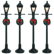 Lemax Set 4 Gas Lantern Street Lamp 4.5V - Set of 4 4.5V gas street lamps. for Christmas village