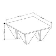 Diamond square design table for living room anthracite