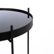 Black metal table 38 x 38 x h 43 cm