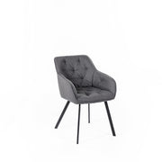 Set of 2 Fabric Chairs - 60cm x 55cm x 79cm