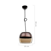 Punto pendant lamp ASZ0856 inverted glass diffuser