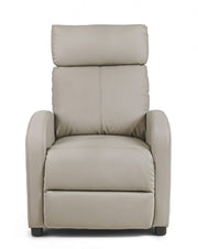 Desirè reclining armchair in dove gray imitation leather