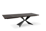 Extendable table with heat-treated oak veneered top 200/300x100x76h cm