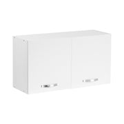White Ash over-hood wall unit with 2 kitchen doors Cm 90x32xh49