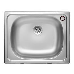 Built-in single-bowl kitchen sink in satin stainless steel 40x50 cm (N20535)