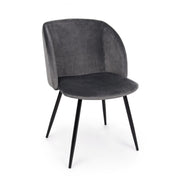 Crown velvet gray chair