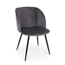 Crown velvet gray chair