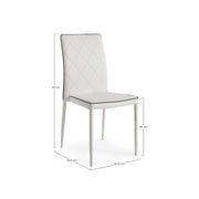 Achille chair with white steel structure