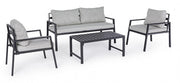 Anthracite garden lounge with removable cushions