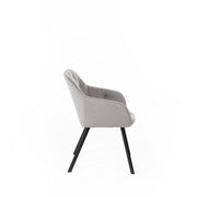Set of 2 Fabric Chairs - 60cm x 55cm x 79cm