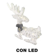 Plastic reindeer with white led cm56x17h49