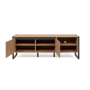 Anthracite oak TV stand base 160 x 55 x 40 h cm (DENVER54)